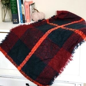 Finge Infinity Scarf Bohemian Fringe Hem Cozy Lagenlook Winter